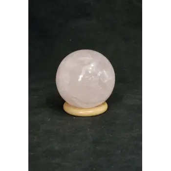 Doğal Pembe Kuvars Dekoratif Küre Sevgi Taşı PK18