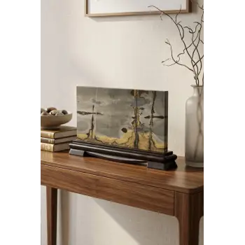 Süper Desenli Manzara Taşı Picture Jasper Dekoratif Parça 9DJ