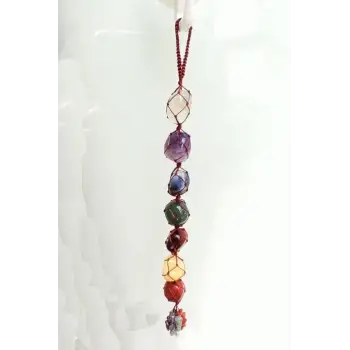 7 Çakra Taşları Makrome Araba Askısı 401