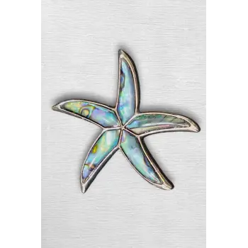 Abalon Shell Deniz Yıldızı Motifi Sedef Broş BR10-10