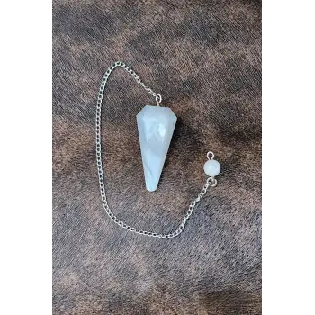 Açık Mavi Beyaz Akik Pandül Sarkaç 533-2