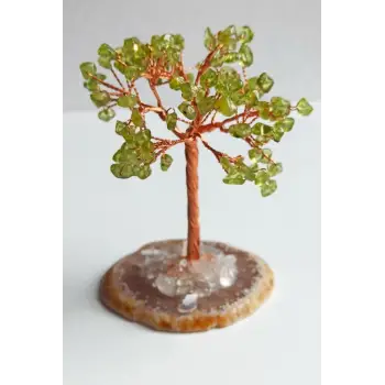 Akik Üzerinde Peridot-Zebercet Ağaç 17-PA