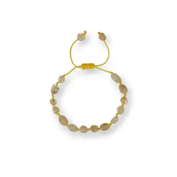 Altın Rutil Kuvars Bileklik, Makrome Ayarlı 550-2