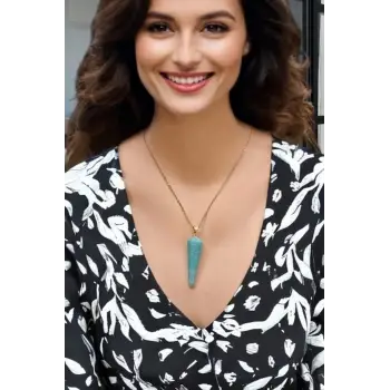 Amazonit Pandül Kolye, Sarkaç 411-4