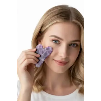 Ametist Gua Sha Yüz Yogası, Masaj Taşı 613-2