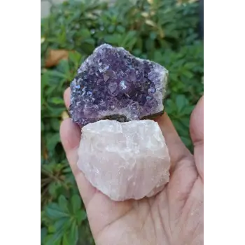 Ametist ve Pembe Kuvars Doğal Parça PA31