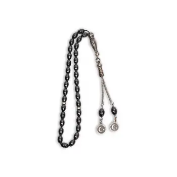 Arpa Kesim Hematit Taşı Tesbih 508-2