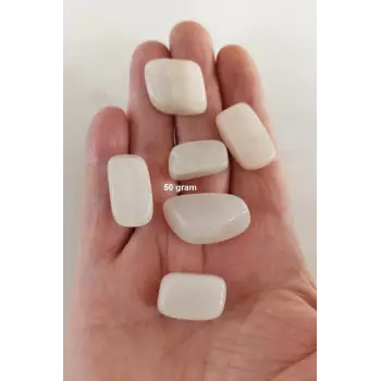 Beyaz Akik 50 Gram Tamburlu Parçalar 312-1