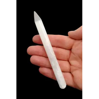 Beyaz Selenit Kalem Masaj Çubuğu