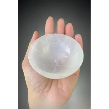 Beyaz Selenit Kase Enerji Çanağı 46Y