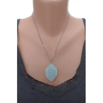 Doğal Akuamarin Kolye 405A