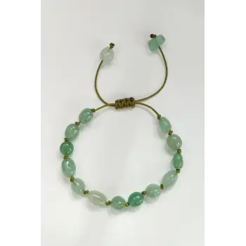 Doğal Aventurin Bileklik Makrome Ayarlı 442-2