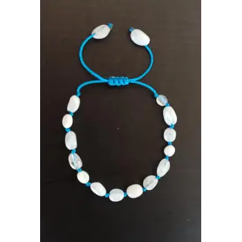 Doğal Aytaşı Bileklik Makrome Ayarlı 541-1