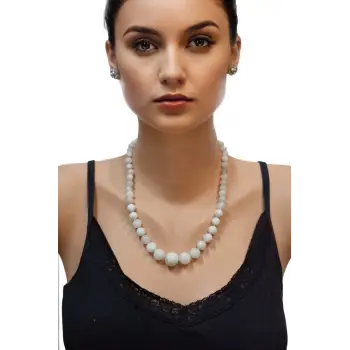 Doğal Aytaşı Kolye - El İşi Süzme Tasarım 306-5