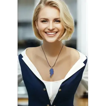 Doğal Lapis Lazuli Kolye Farklı Kesim 318-4