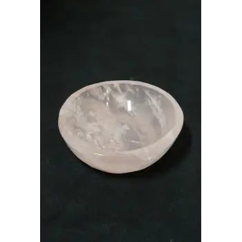 Doğal Pembe Kuvars Taşı Kase PKS7