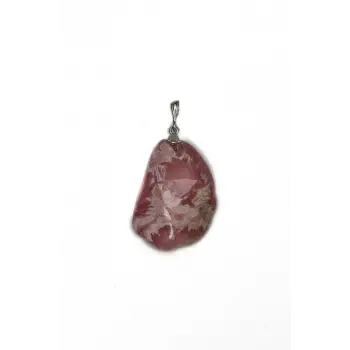 Doğal Rodokrosit Kolye Ucu Gümüş Malzemeli 400-23