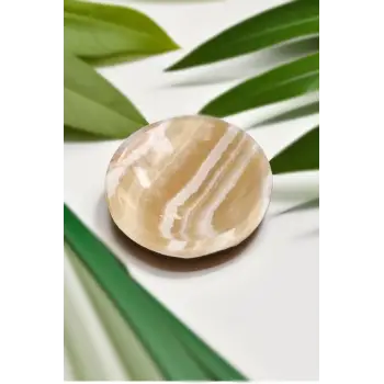 Doğal Sarı Oniks Taşından Kase 32-ONK