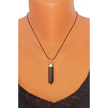 Doğal Shungite Şungit Kolye 448-3