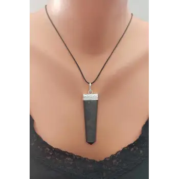 Doğal Shungite Şungit Kolye 640