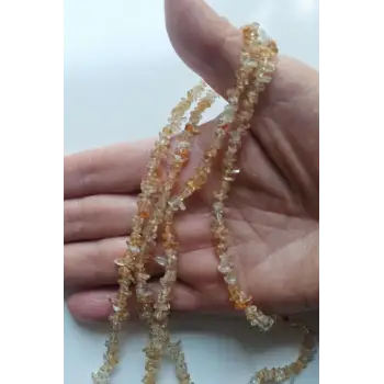 Doğal Sitrin İnce Kırıktaş Dizi-90 cm