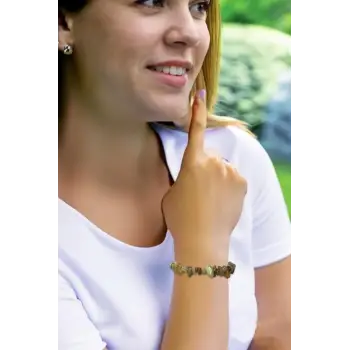 Doğal Tsavorite Yeşil Lal Taşı Bileklik Kırıktaş 319-1