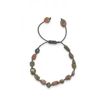 Doğal Unakit Bileklik Makrome Ayarlı 645-2