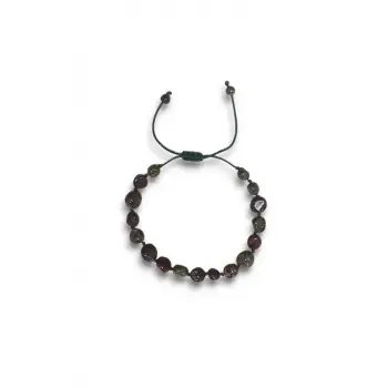 Dragon Blood Jasper Bileklik Makrome Ayarlı 337-3