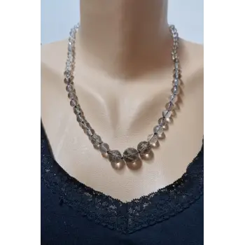 Dumanlı Kuvars Kolye - El İşi Süzme Tasarım 310-6