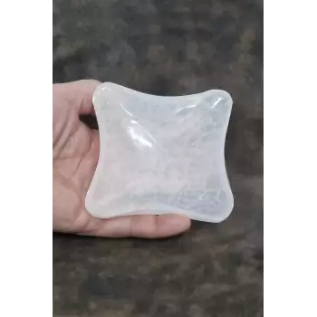 Enerji Çanağı Beyaz Selenit Kare Kase 46KA