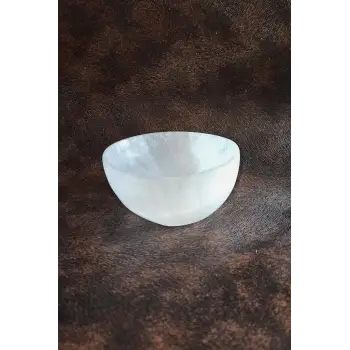 Enerji Çanağı Beyaz Selenit Küçük Kase 8cm