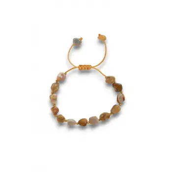 Fosil Mercan Bileklik Makrome Ayarlı 301-3