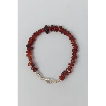 Hezonit Garnet Hessonite Bileklik Kırıktaş 634-3