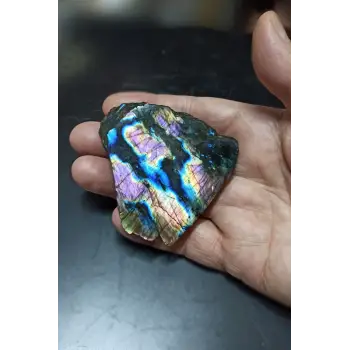 Işıltılı Labradorit Düz Kesim Doğal Parça DKL6