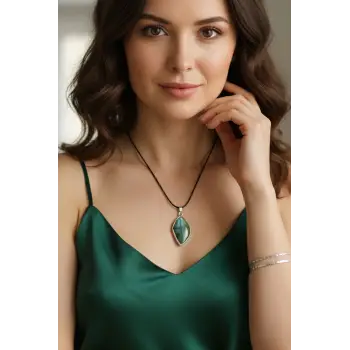 Işıltılı Labradorit Kolye 332-5