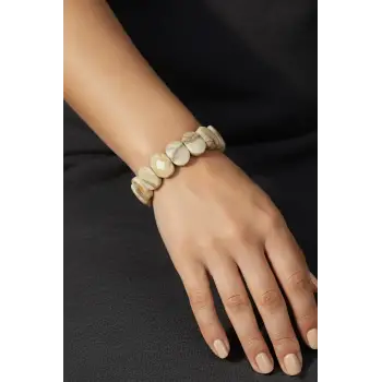 Karışık Renkli Opal Taşı Bileklik Elastik Yapılı 425-3