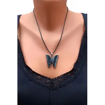 Kelebek Figürü Hematit Kolye 127-5