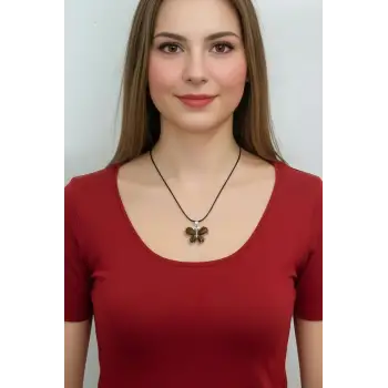 Kelebek Motifli Kaplangözü Kolye 470-4