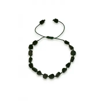 Koyu Yeşil Yıldıztaşı Bileklik Makrome Ayarlı 678-2
