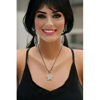 Kristal Kuvars Yıldız Kolye 212-2