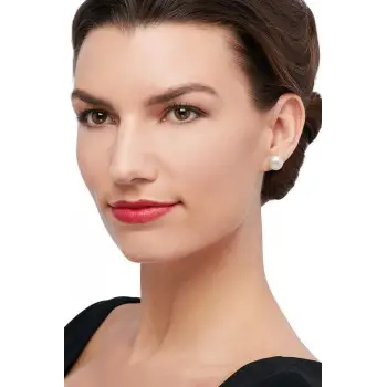 Kültür İncisi Çivili Küpe - 11 mm. İnci küpe 226