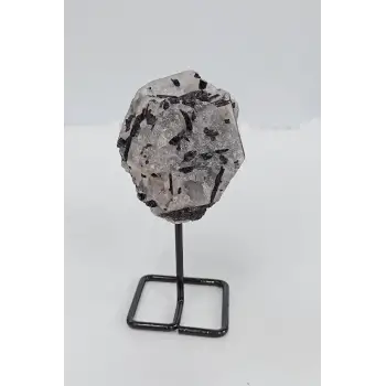 Kuvars İçinde Siyah Turmalin Dekoratif Parça 30-3