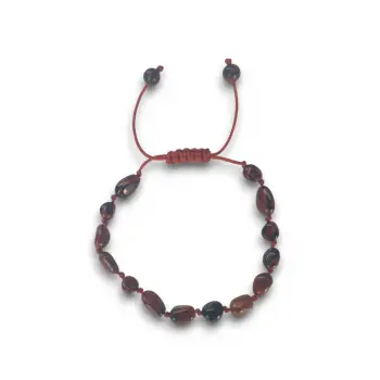 Mahagony Obsidyen Bileklik Makrome Ayarlı 334-6