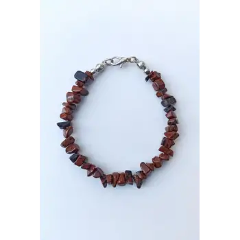 Mahagony Obsidyen Kırıktaş Bileklik 637-2