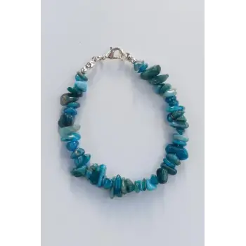 Mavi Apatit Bileklik Kırıktaş 413-2