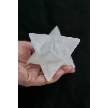 Merkaba Yıldızı Doğal Beyaz Selenit