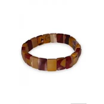 Mokait Jasper Bileklik Faset Kesim Elastik Yapılı 332-1