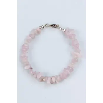 Pembe Kunzit Bileklik Kırıktaş 407-3