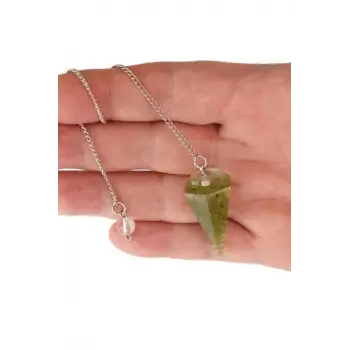 Peridot Zebercet Taşlı Orgonit Pandül Sarkaç 440-2