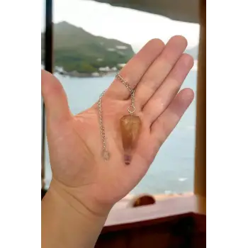 Renkli Florit Doğal Taş Pandül - Sarkaç 203-13